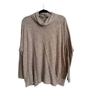 Boutique Brand Cherish Waffle Knit Cowl Neck Dolman Long Sleeved Tee